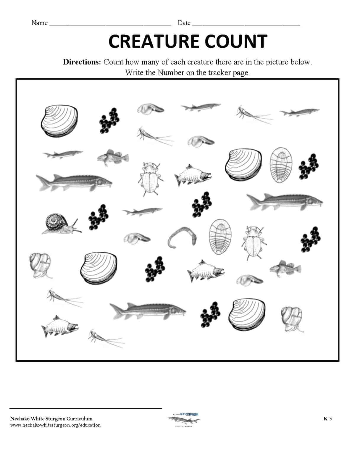 Educational resource critter count